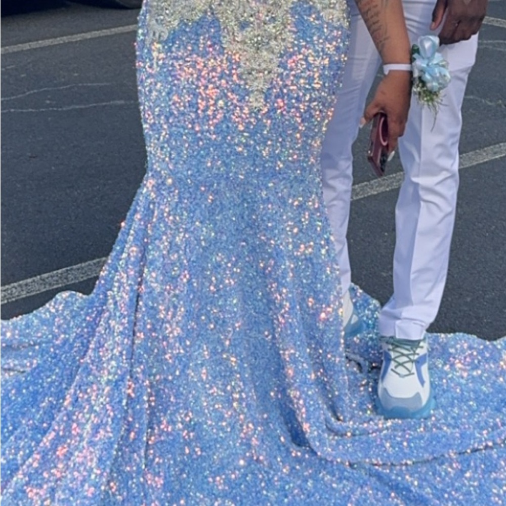 Blue Sequin Gown